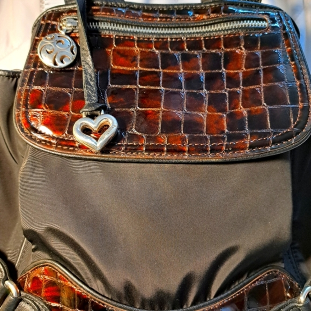 BRIGHTON BACKPACK  BLACK AND COPPER